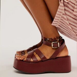 fp movement by free people // hazel coconut shell flat form sandals // size 10